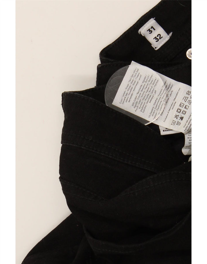 JACK & JONES Mens Straight Jeans W31 L29 Black Cotton Vintage Jack & Jones and Second-Hand Jack & Jones from Messina Hembry 