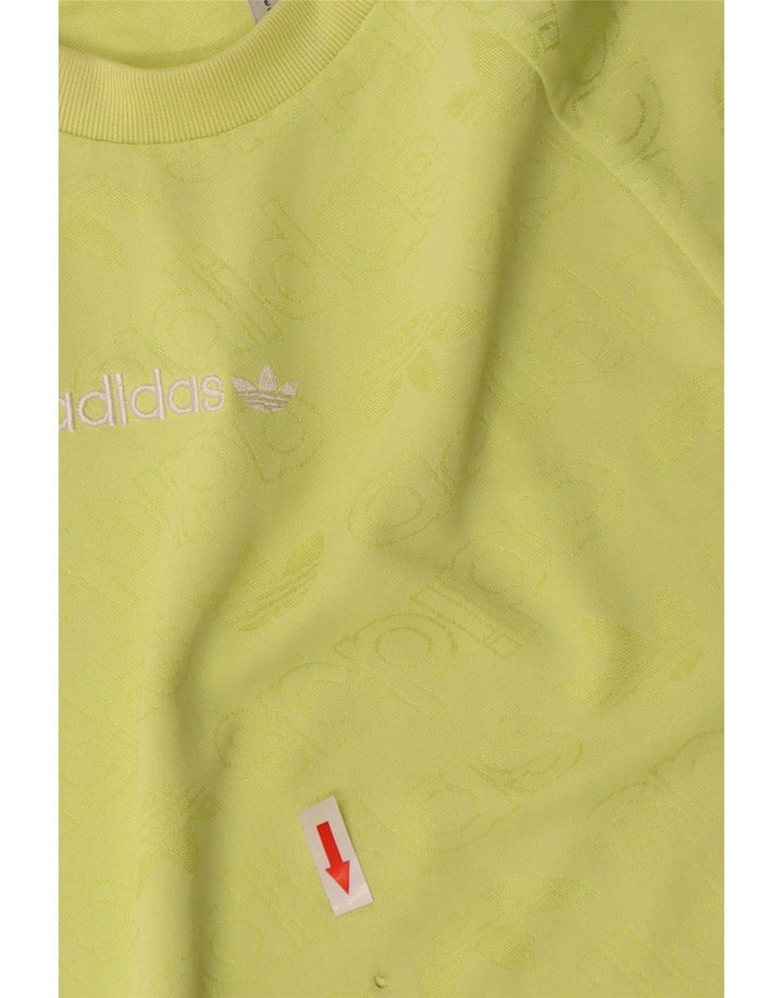 Adidas Herren Grafik T-Shirt Top Small Grün Polyester