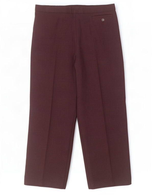 Marks & Spencer Damen Kurze Freizeithose UK 12 Medium W30 L26 Burgunderrot