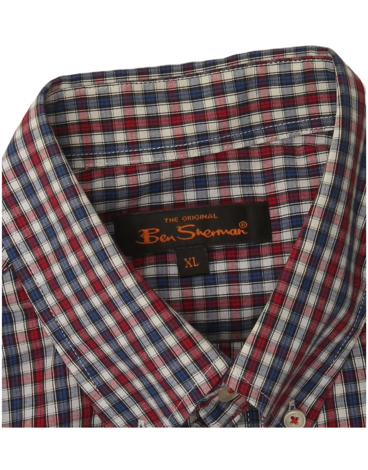Ben Sherman Herren Kurzarmhemd XL Mehrfarbig Gingham