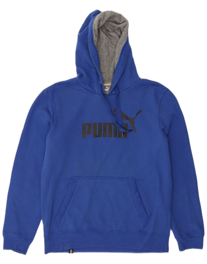 PUMA Herren Graphic Hoodie Pullover Small Blau Baumwolle