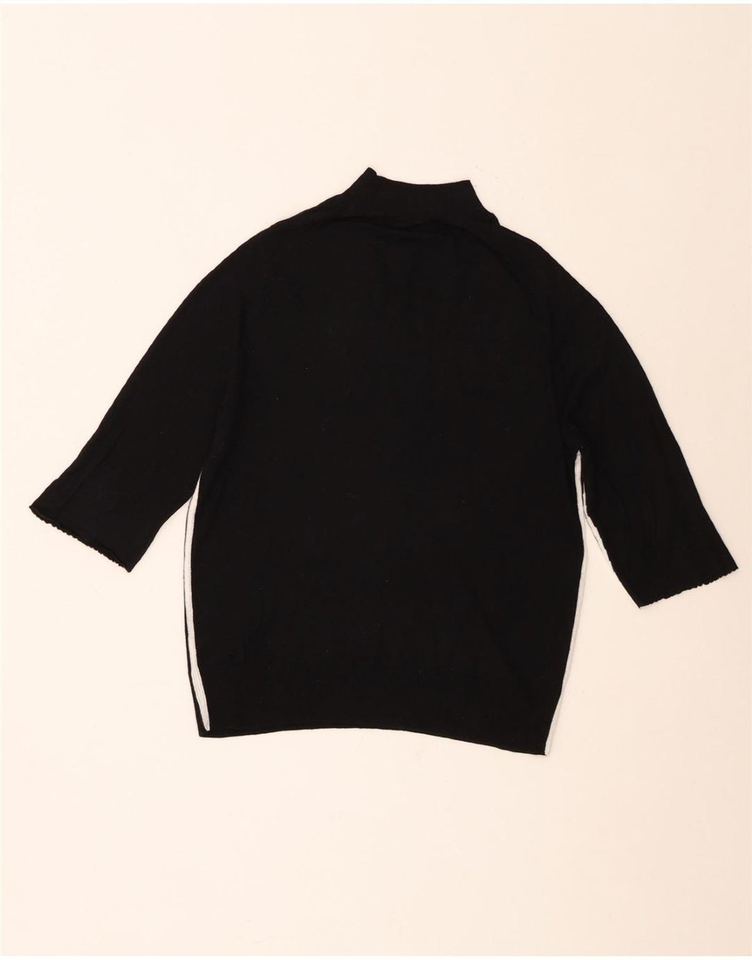 Zara Damen-Pullover mit 3/4-Ärmeln und Rollkragen, Gr. 14, Mittelschwarz
