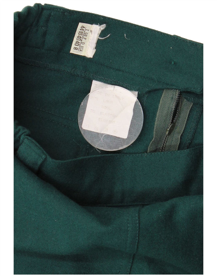 Vintage Damen Cargorock IT 44 Medium W30 Grüne Wolle