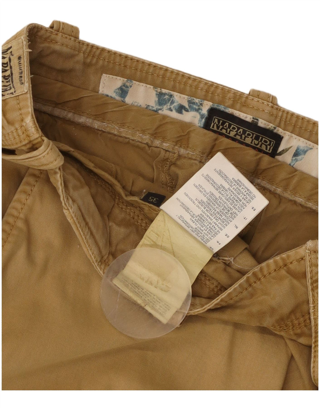 Napapijri Herren Cargoshorts W35 Large Beige Baumwolle