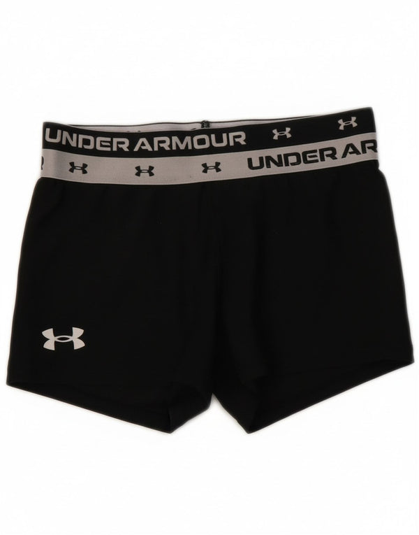 Under Armour Mädchen-Sportshorts mit Grafik, 7–8 Jahre, Größe S, Schwarz, Farbblock