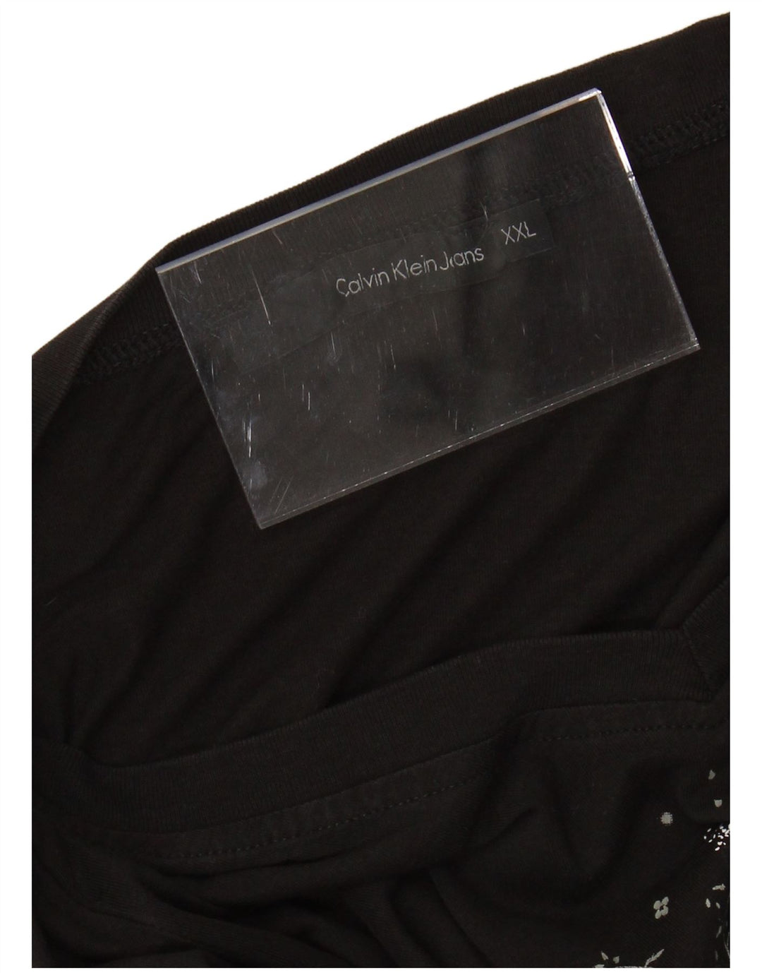 CALVIN KLEIN JEANS Damen Grafik T-Shirt Top UK 20 2XL Schwarz