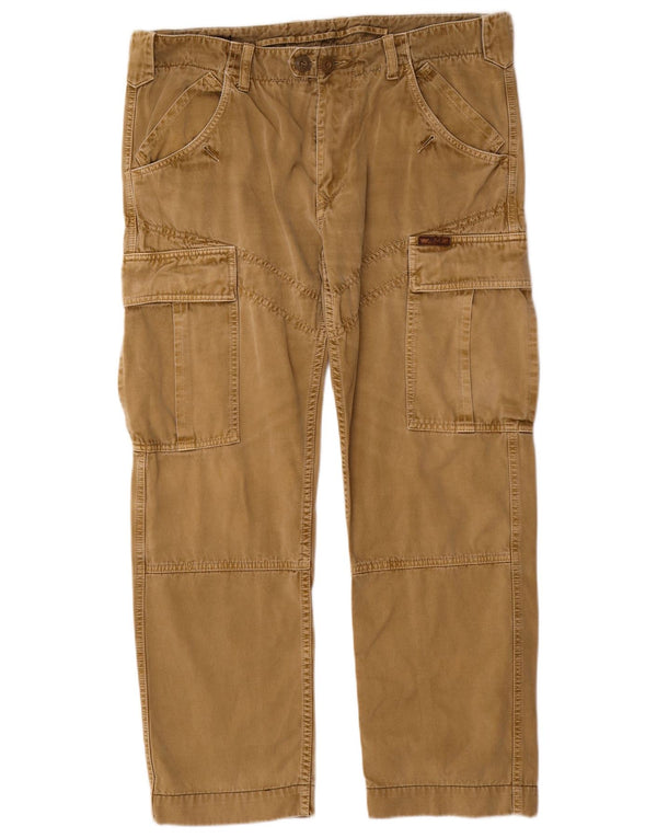 Gerade Herren-Cargohose von Marlboro Classics, W34, L28, Khaki, Baumwolle