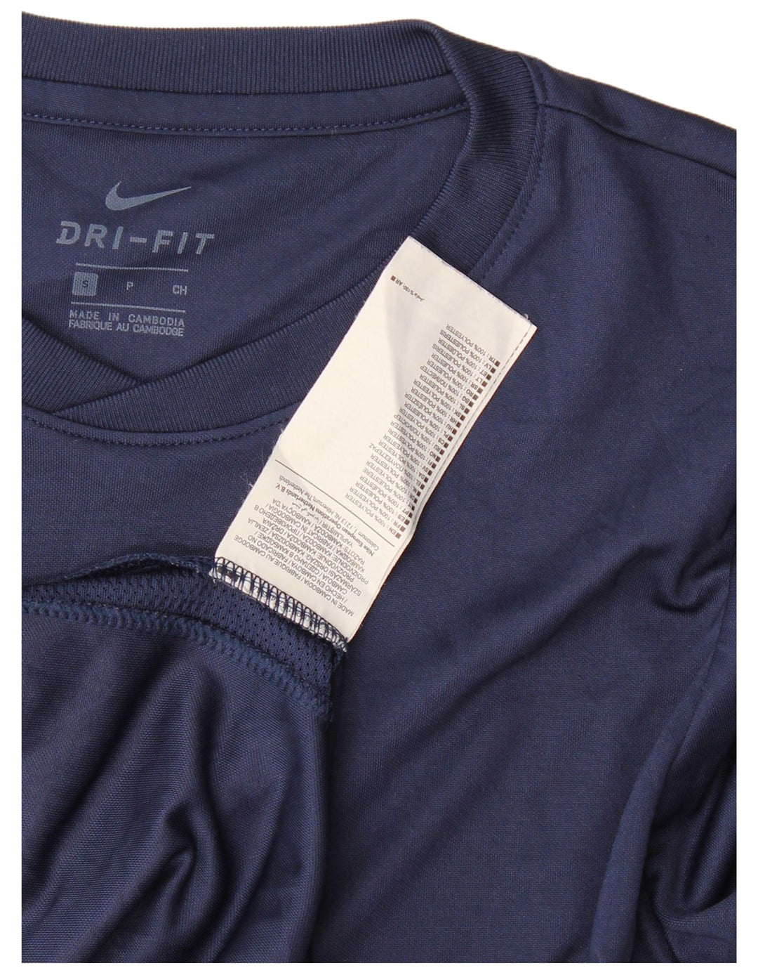 Nike Herren Dri Fit T-Shirt Top Small Marineblau Polyester