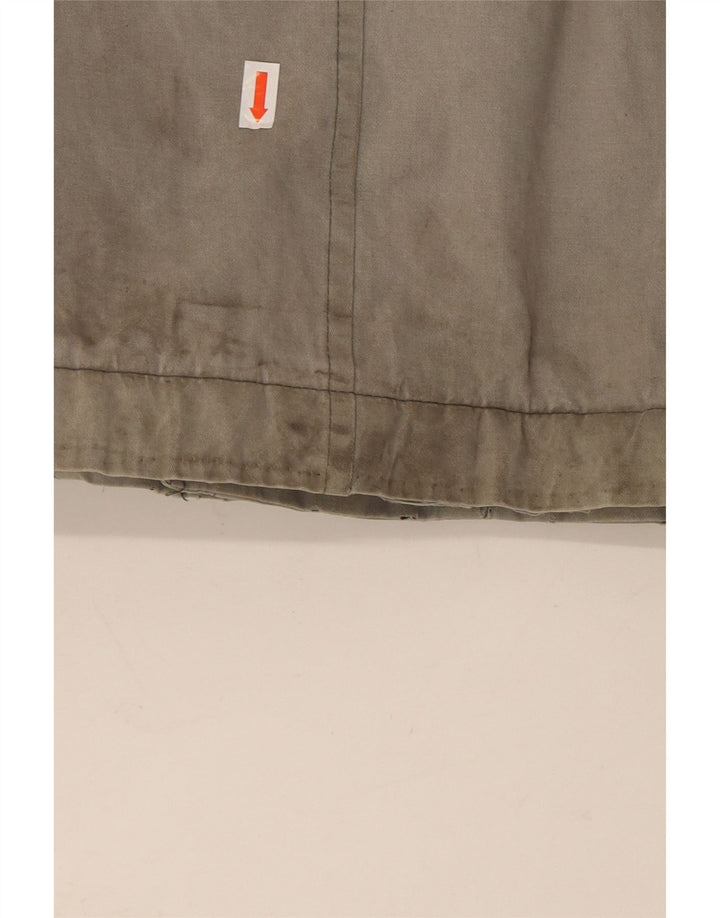 TIMBERLAND Herren-Windbreaker-Mantel mit Kapuze, UK 38, mittelgraue Baumwolle
