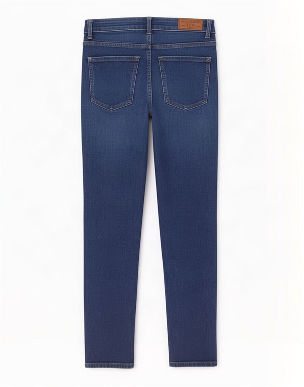 Marks & Spencer Damen Straight Jeans UK 10 Small W28 L28 Blaue Baumwolle