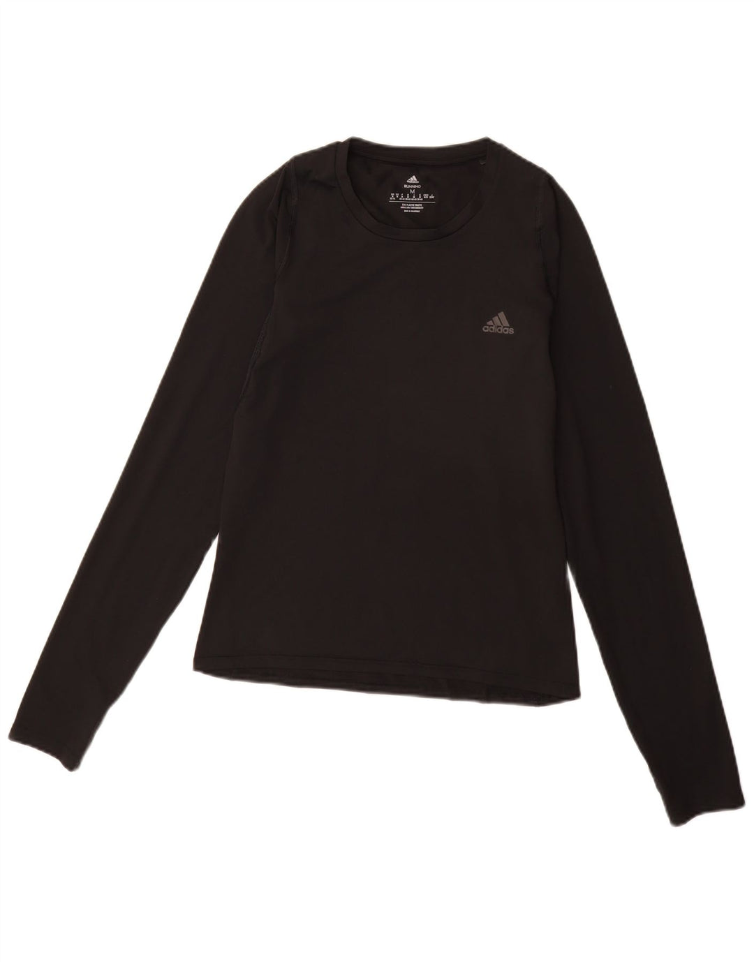 ADIDAS Damen Aeroready Graphic Top Langarm UK 12/14 Medium Schwarz
