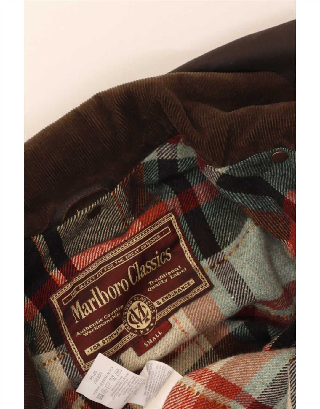 Marlboro Classics Herrenmantel aus gewachster Baumwolle, Größe 36, Braun