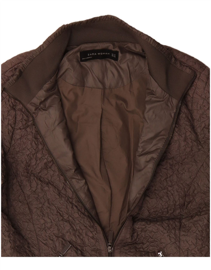 Zara Damen Bomberjacke UK 14 Mittelbraun