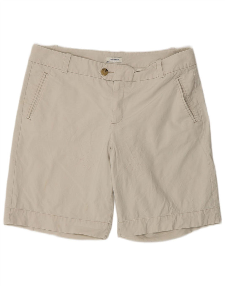 Dockers Damen Chino-Shorts US 12 Large W36 Beige Baumwolle