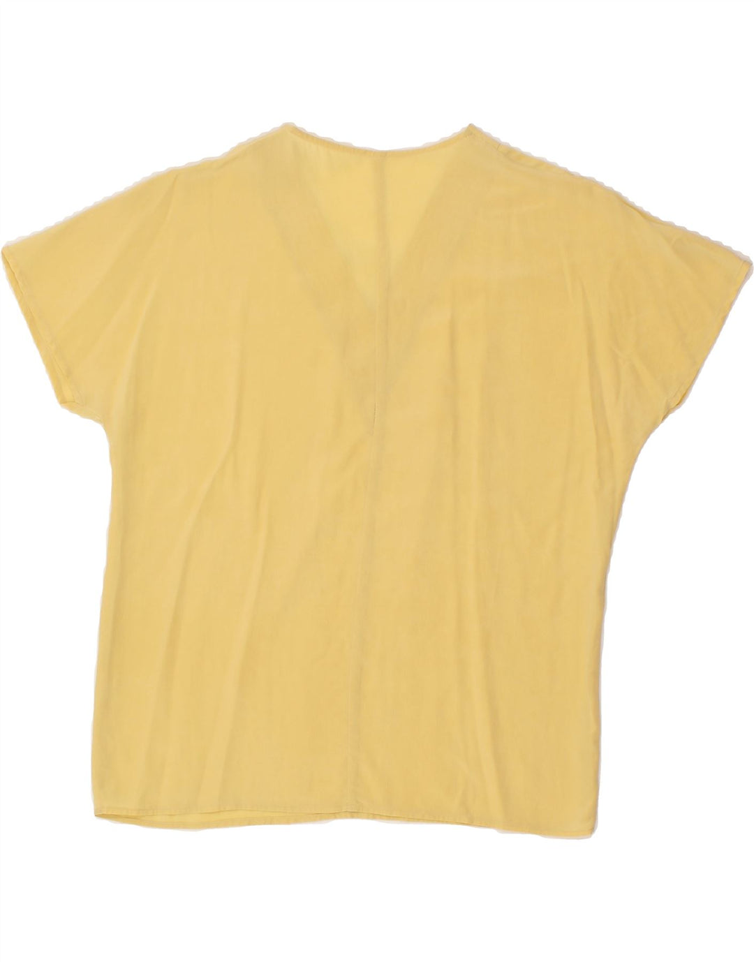 VINTAGE Womens Blouse Top UK 14 Medium Yellow Vintage Vintage and Second-Hand Vintage from Messina Hembry 
