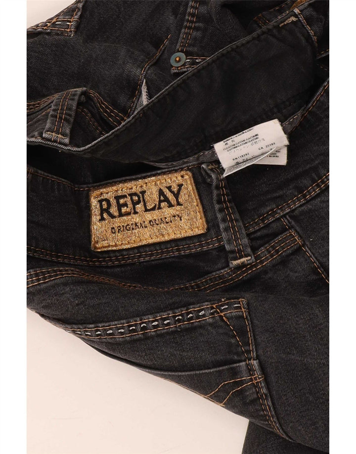 Replay Herren Slim Jeans W28 L34 Graue Baumwolle