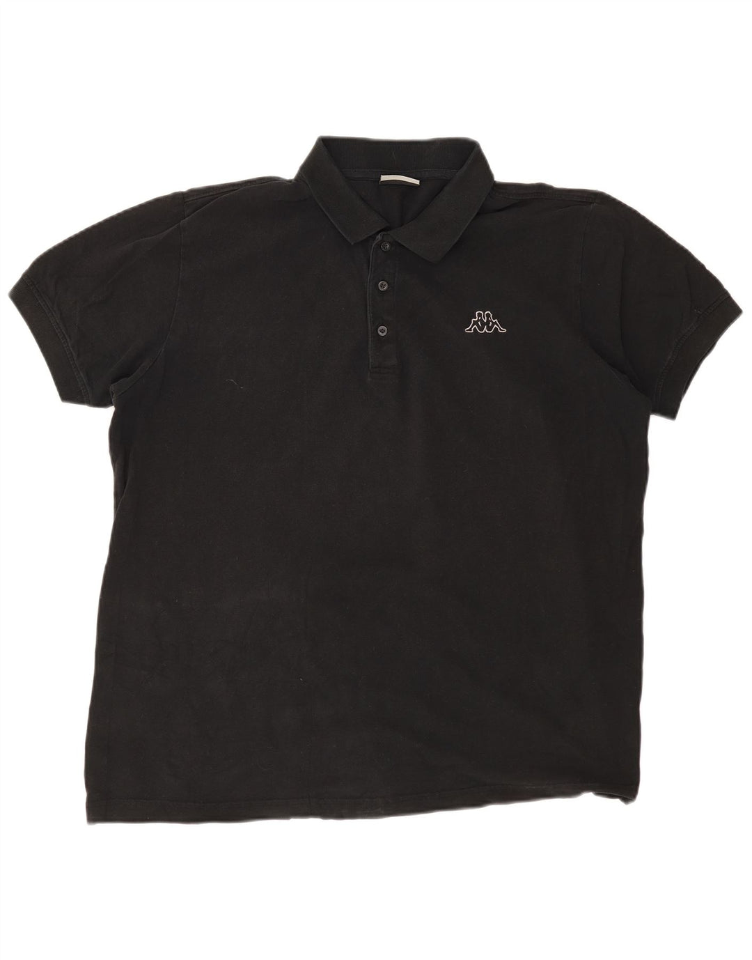 KAPPA Herren Poloshirt 2XL Schwarz Baumwolle