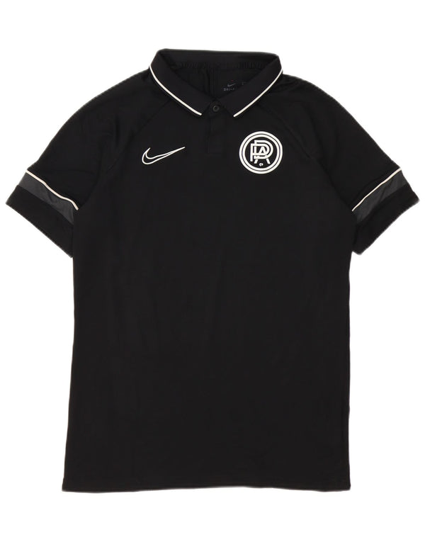 Nike Herren Pro Direct Academy Grafik-Poloshirt, mittelschwarz, Farbblock