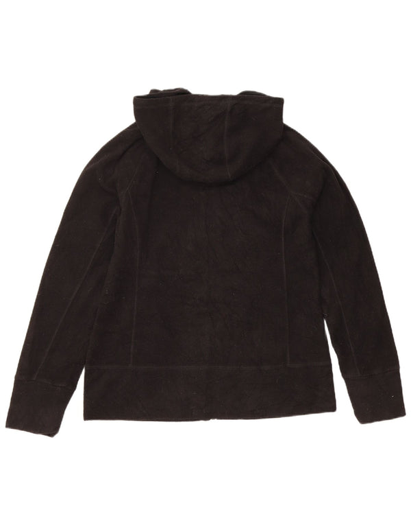 Calvin Klein Damen Graphic Hooded Fleece Jacket UK 10 Small Schwarz