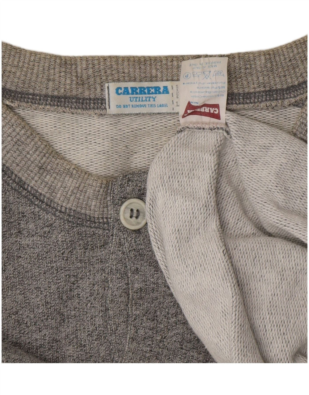 CARRERA Herren-Sweatshirt mit Grafik, groß, graue Baumwolle