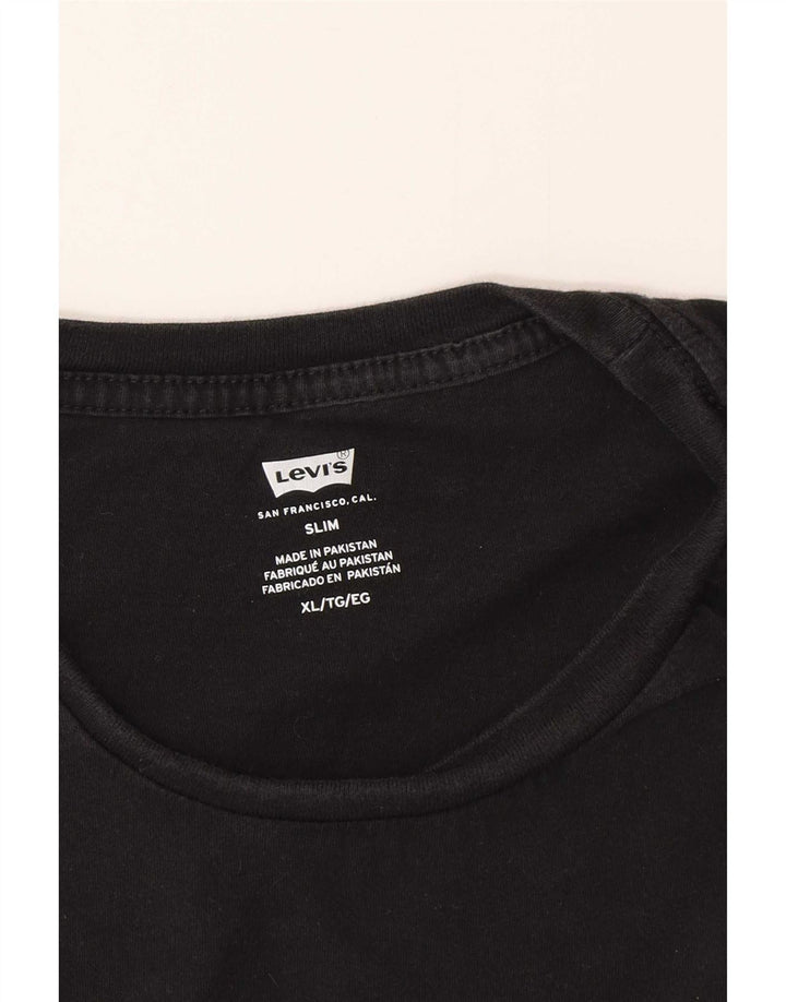 Levi's Herren Slim T-Shirt Top XL Schwarz