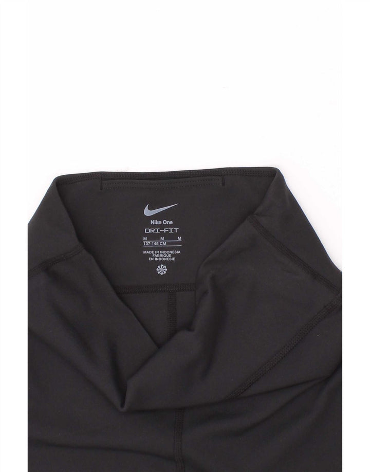 Nike Dri Fit Sportshorts für Mädchen, 10–11 Jahre, mittelgroß, schwarzes Polyester