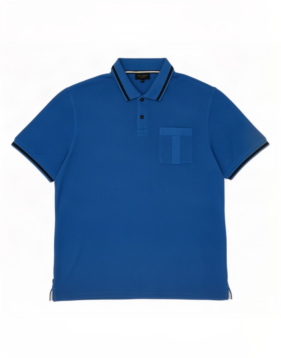Ted Baker Herren-Poloshirt, Größe 6 2XL, blaue Baumwolle