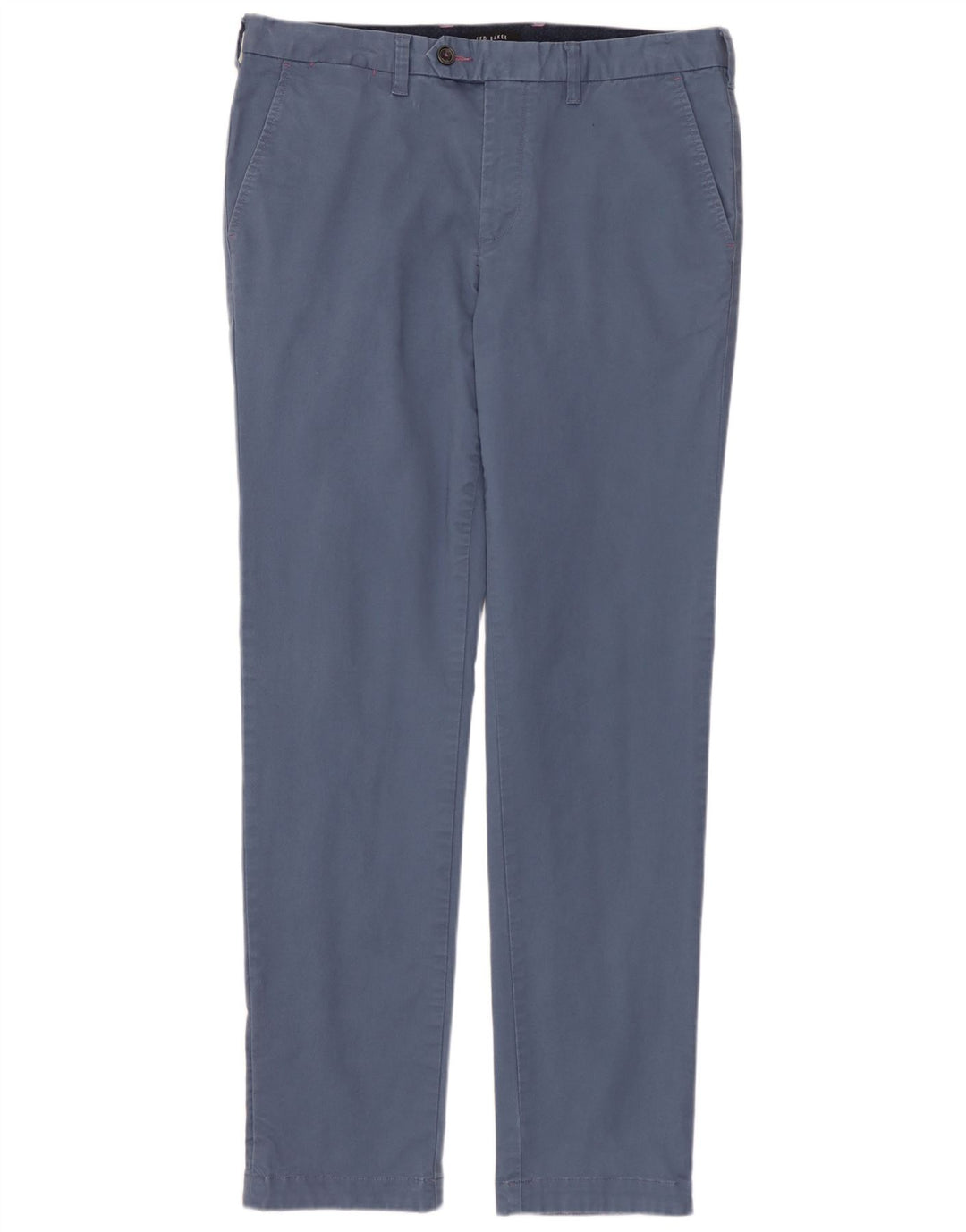 Gerade Anzughose für Herren von TED BAKER, W32, L32, blaue Baumwolle