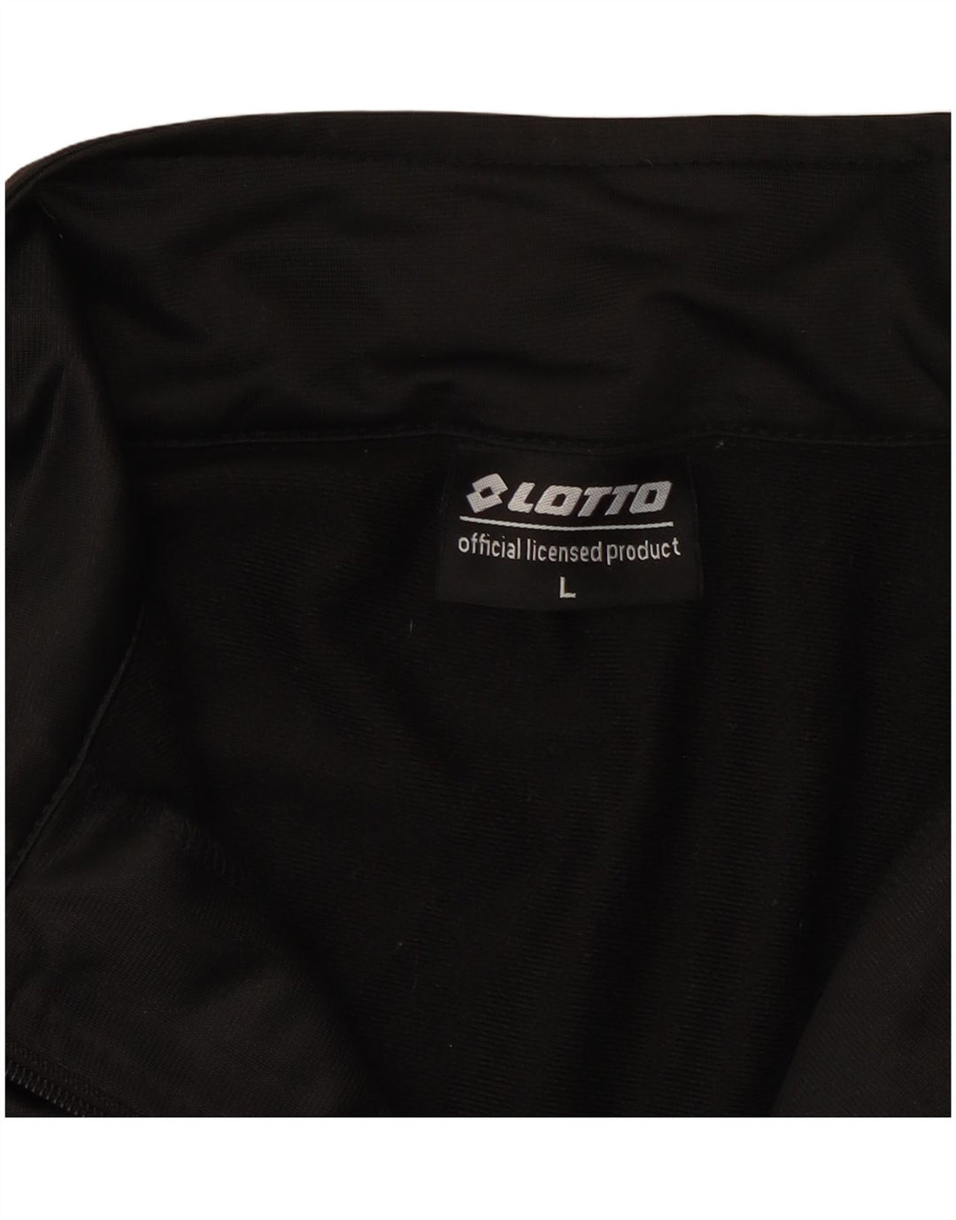 LOTTO Herren-Trainingsanzug-Oberteil, Jacke, groß, aus schwarzem Polyester
