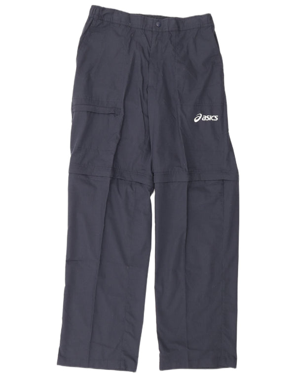 Asics Mens Straight Cargo Trousers XL W36 L34 Navy Blue Polyester