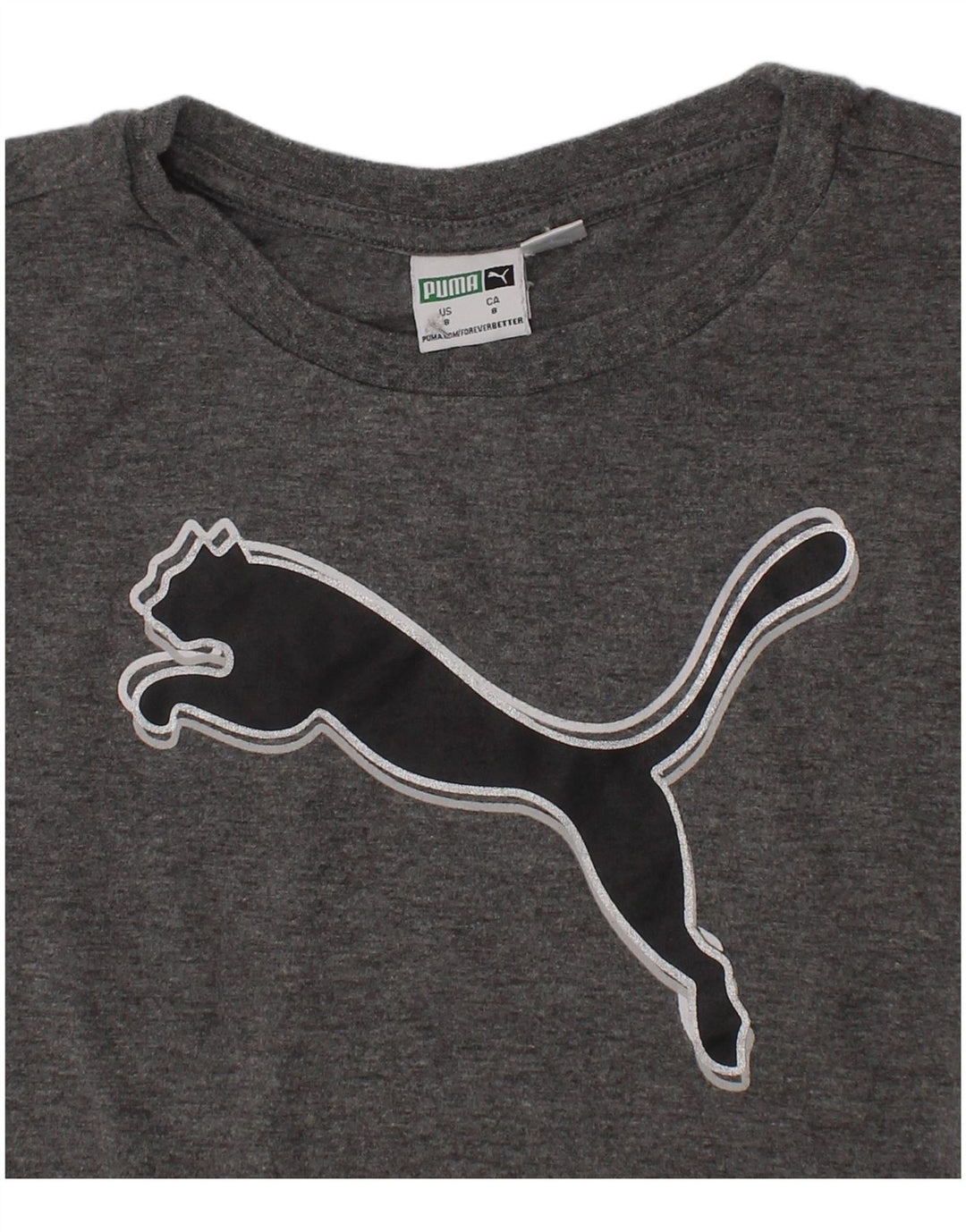 Puma Jungen T-Shirt mit Grafik, 7–8 Jahre, Grau