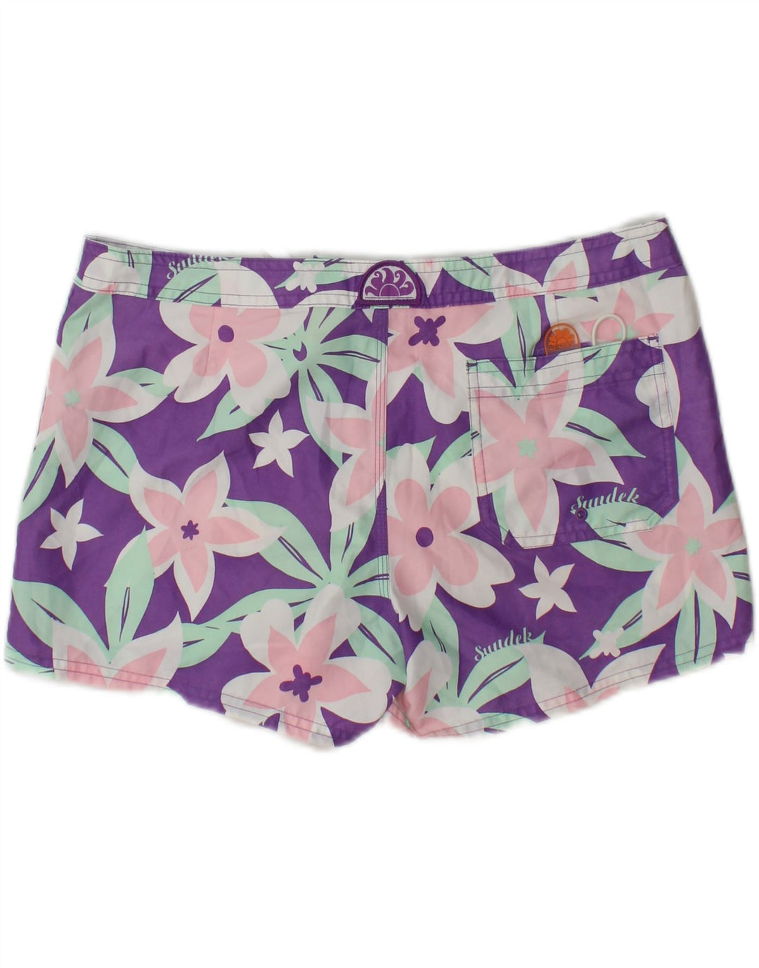 SUNDEK Womens Swimming Shorts US 6 Medium Multicoloured Floral Vintage Sundek and Second-Hand Sundek from Messina Hembry 