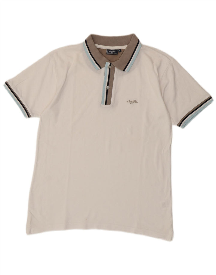 Lotto Herren-Poloshirt aus mittelweißer Baumwolle