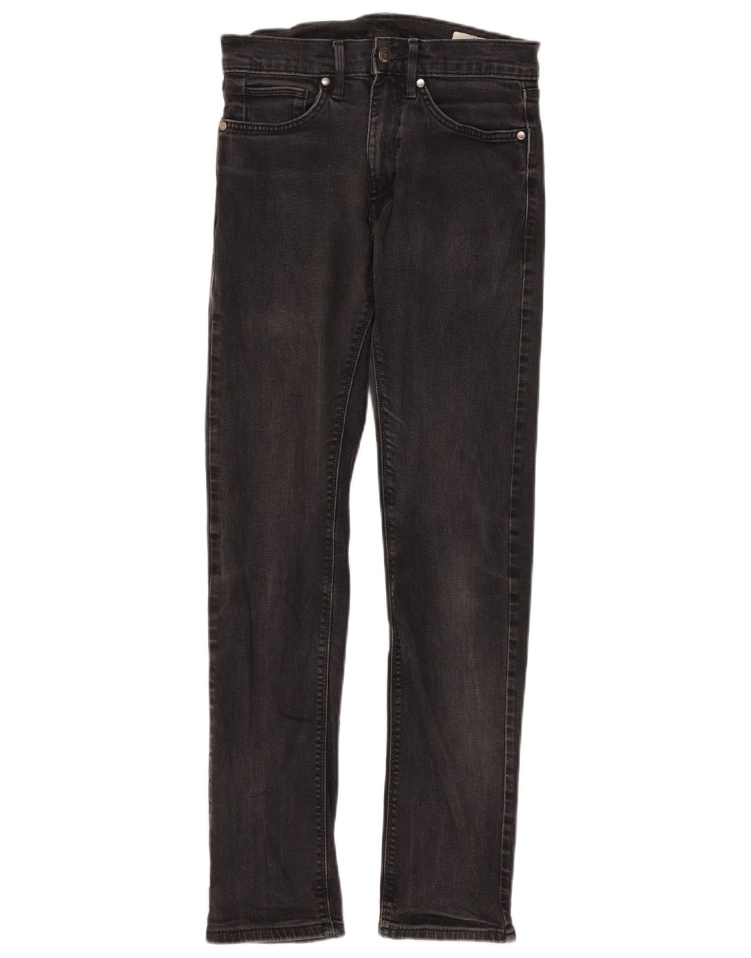 Marks & Spencer Herren Skinny Jeans W28 L30 Schwarze Baumwolle