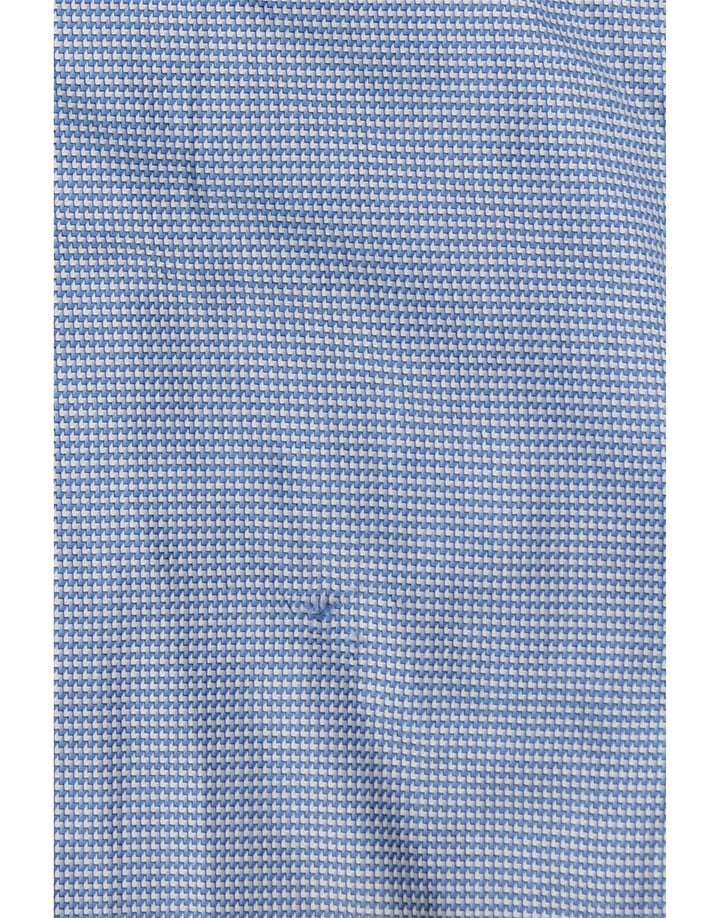 Calvin Klein Herren-Slim-Fit-Hemd, Größe 40, 15 3/4, mittelblau, geometrisch