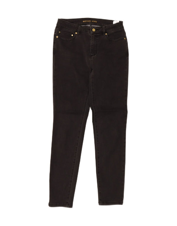 Michael Kors Damen Skinny Jeans W27 L30 Graue Baumwolle