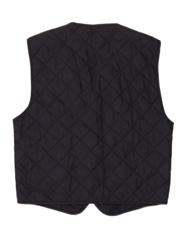SPALDING Mens Quilted Waistcoat Medium Navy Blue