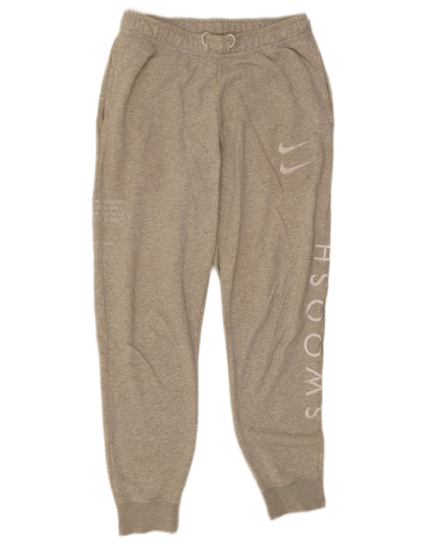 Nike Herren-Trainingshose mit Swoosh-Grafik, Jogginghose, Größe S, Grau meliert
