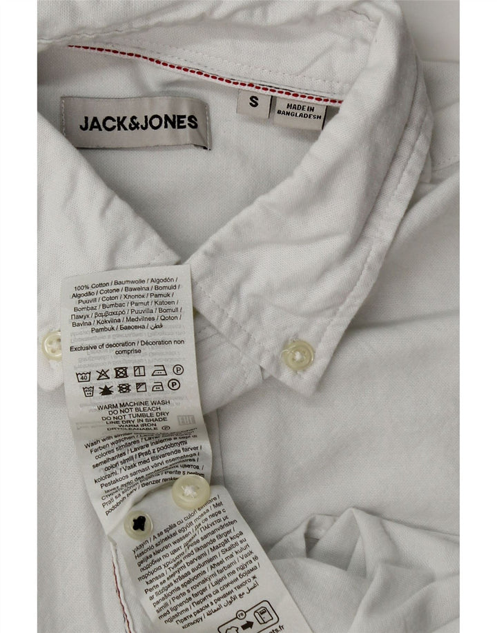Jack & Jones Herren-Hemd, Größe S, weiße Baumwolle