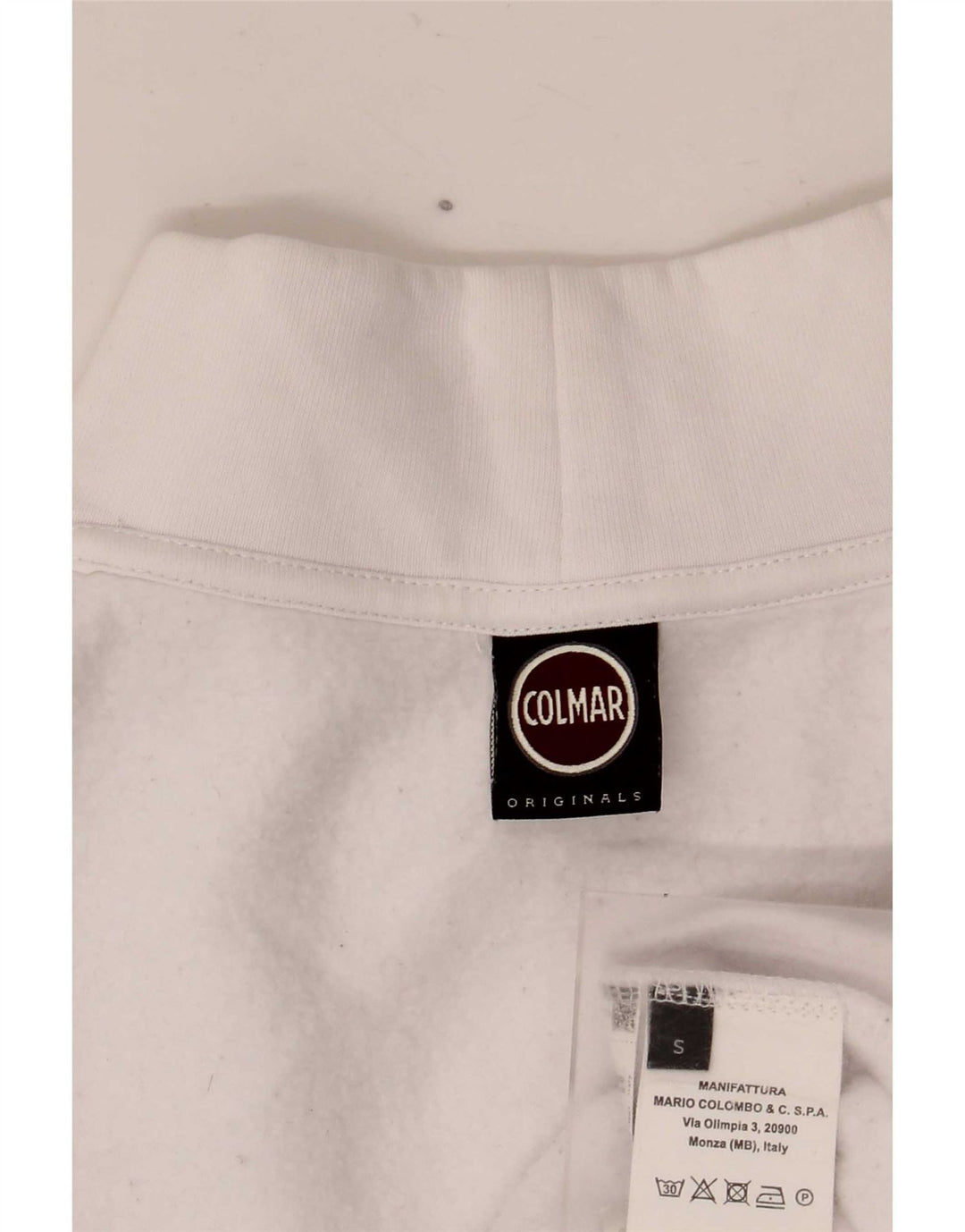 Übergroßer Sweatshirt-Pullover für Damen von Colmar, UK 10, Größe S, weiße Baumwolle