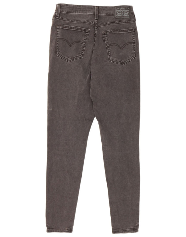 Levi's Damen 721 High Rise Skinny Jeans W26 L28 Graue Baumwolle