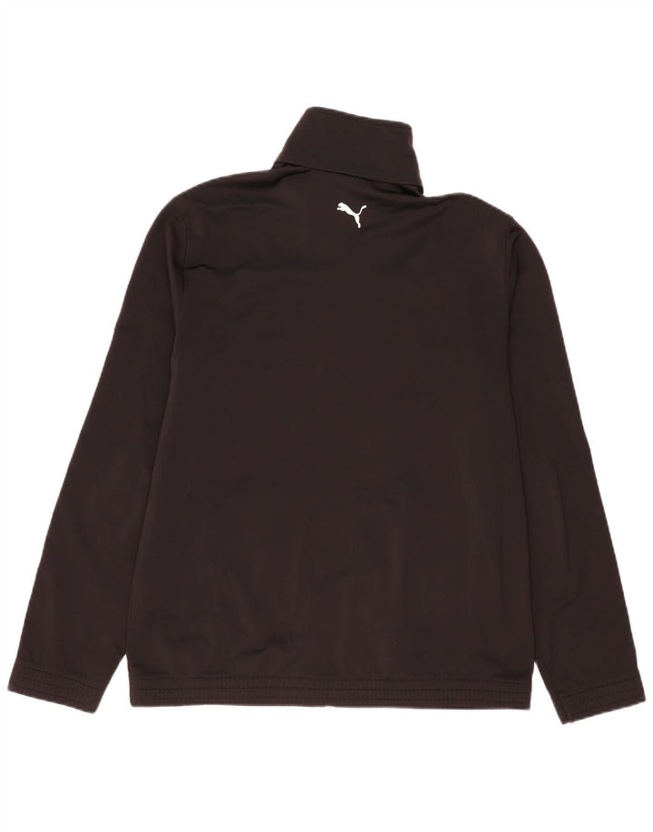 PUMA Herren-Trainingsanzug-Top-Jacke, großes schwarzes Farbblock-Polyester