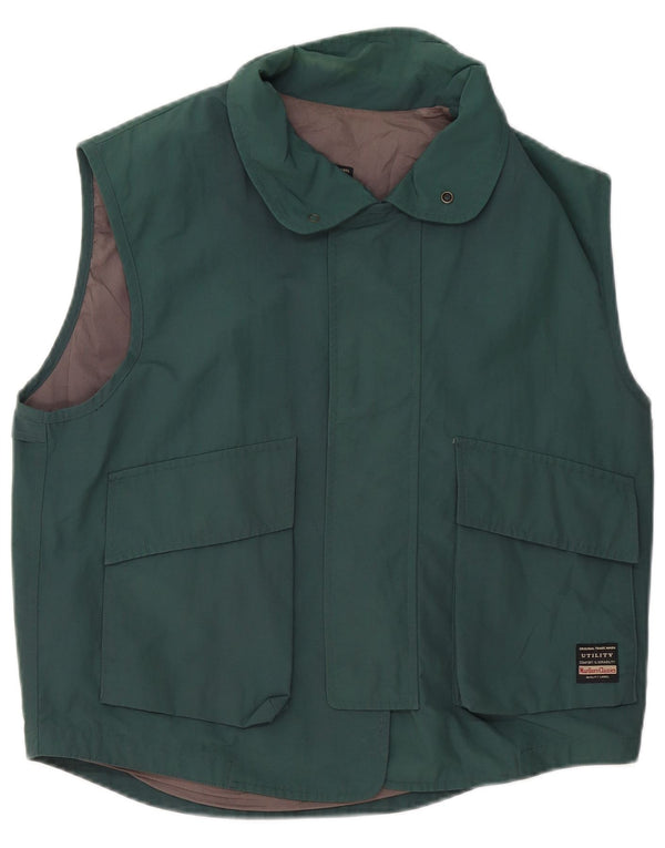 Marlboro Classics Herren Utility Gilet UK 40 Large Grün Polyester