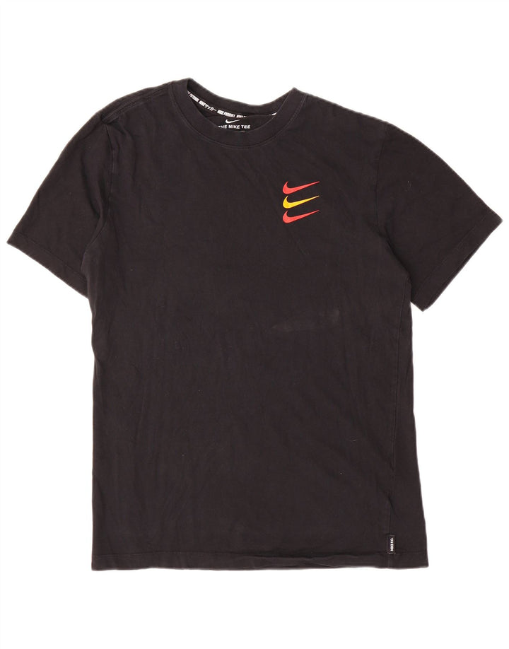 Nike Herren T-Shirt Top Small Schwarz Baumwolle