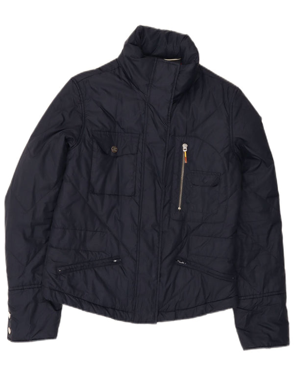 Tommy Hilfiger Damen Wattierte Jacke UK 10 Small Marineblau Polyester
