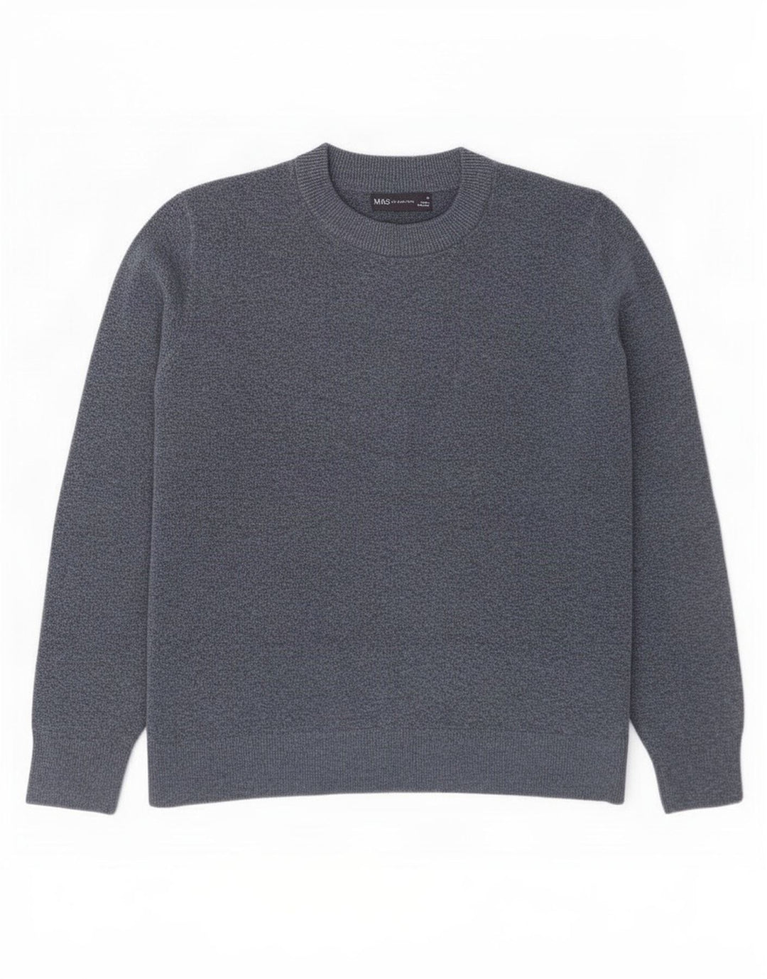 Marks & Spencer Herren-Pullover mit Rundhalsausschnitt, mittleres Marineblau, Polyester
