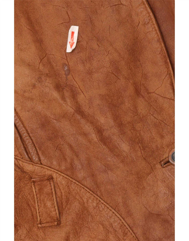 Vintage Damen Lederjacke EU 38 Medium Beige