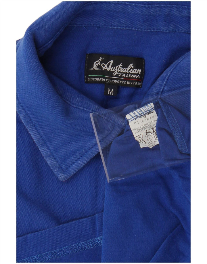 AUSTRALIAN L'ALPINA Herren-Poloshirt aus mittelblauer Baumwolle