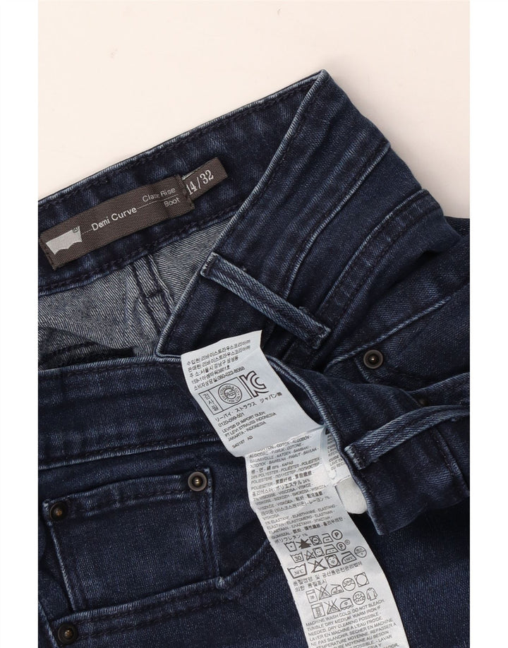 Levi's Damen Demi Curve Bootcut Jeans Größe 14 Large W32 L32 Marineblau