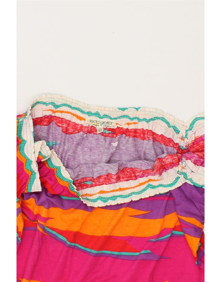 VINTAGE Womens Sundress IT 48 XL Multicoloured Striped Cotton Vintage Vintage and Second-Hand Vintage from Messina Hembry 